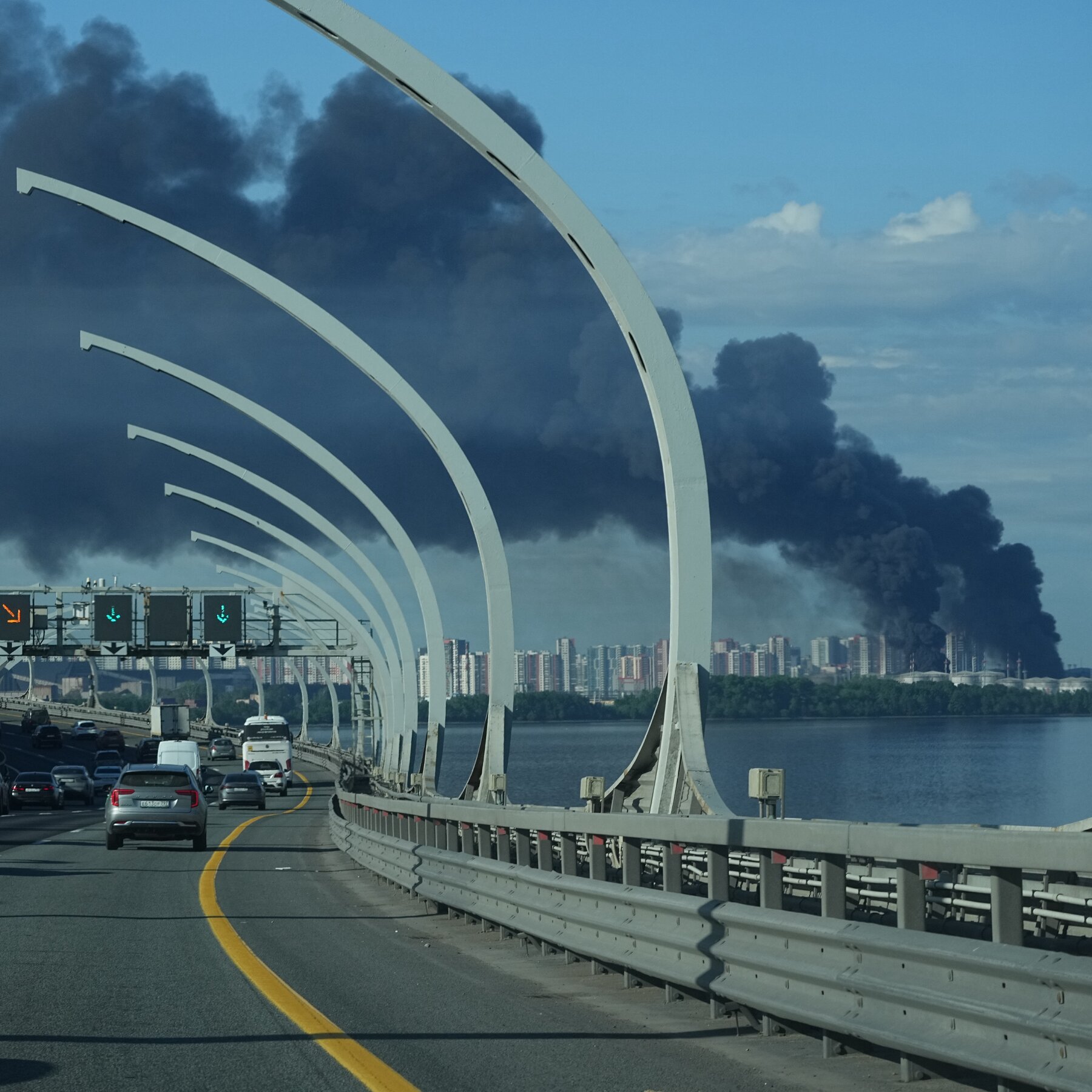 Ukraine Launches Attacks on St. Petersburg Navy Base and Oil Terminal as Putin Conference Begins