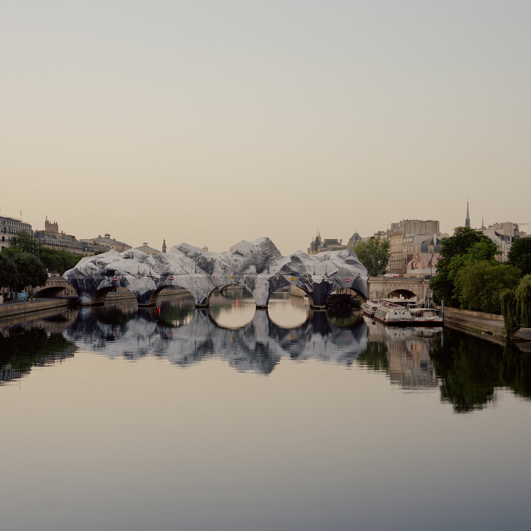 Paris's Oldest Bridge Transformed by JR's Optical Illusion