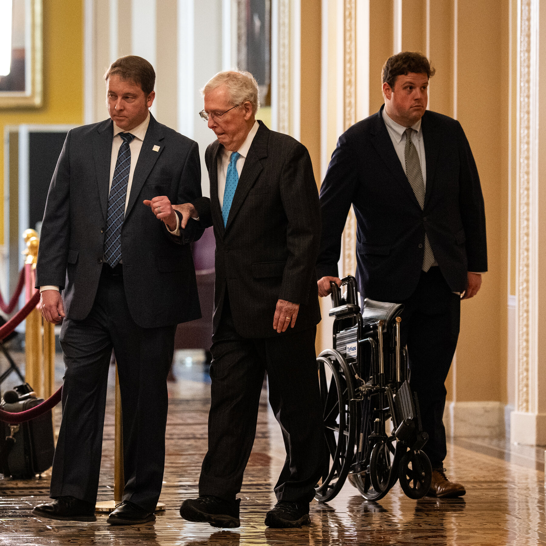 Senate Republican leader Mitch McConnell, 84, hospitalized, spokesperson confirms
